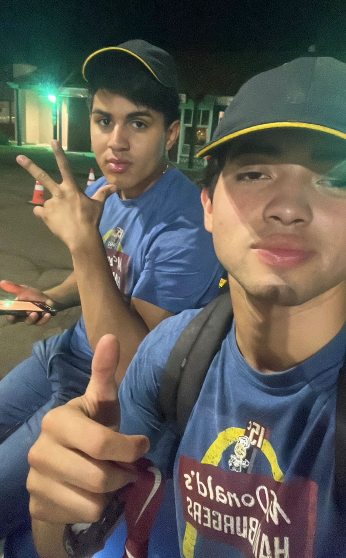 IVOS founders in their McDonald's uniforms before starting the business